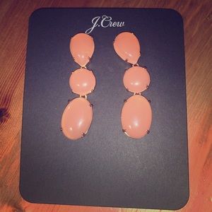 Peach drop earrings